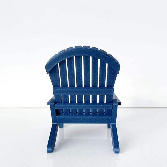 Miniature Adirondack Chair Navy Blue For 12” Barbie Integrity Fashion Dolls 1:6 - Picture 4 of 4